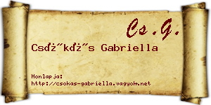 Csókás Gabriella névjegykártya