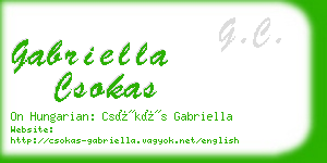 gabriella csokas business card